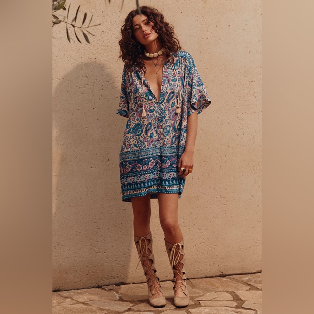 NWTS SPELL MARMONT FLUTTER TUNIC DRESS
